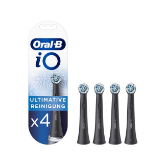 Oral-B Pack de 4 Têtes de brosse à dents iO Ultimate Clean de rechange CW-4 Noir