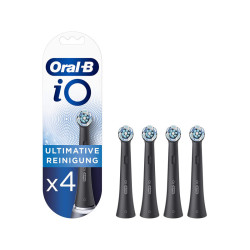 Oral-B Pack de 4 Têtes de brosse à dents iO Ultimate Clean de rechange CW-4 Noir
