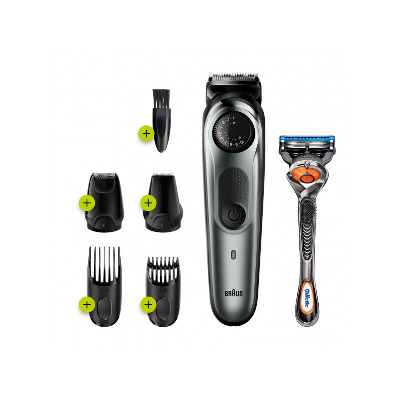Braun Tondeuse à barbe Homme & Tondeuse à cheveux BT7220 (Argent)