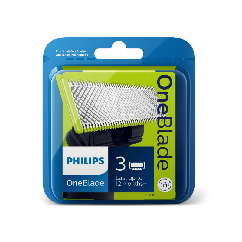 Philips OneBlade Pack de 3 Lames remplaçables QP230/50