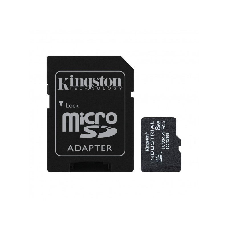 Kingston 8Go Industrial Carte microSDHC C10 A1 pSLC Carte+ SD-Adaptateur SDCIT2/8GB Kingston 8Go Industrial Carte microSDHC C10 A1 pSLC Carte+ SD-Adaptateur SDCIT2/8GB