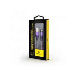 CableXpert 2m USB-A USB-C 2.0 480 Mbit/s Violett/Weiß CC-USB2B-AMCM-2M-PW