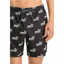 Herren Badehose Puma Logo Aop N1 Schwarz