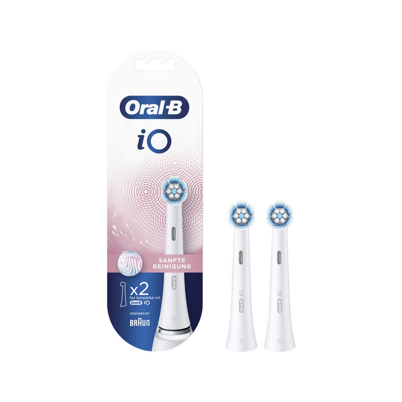 Oral-B Pack de 2 Têtes de brosse de rechange pour nettoyage doux  iO