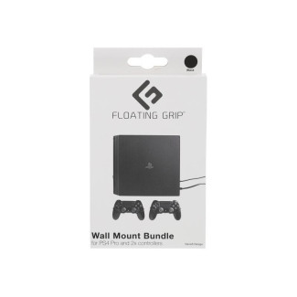 Floating Grip Playstation 4 Pro and Controller Wall Mount - Bundle (Black) - FG0125 - PlayStation 4