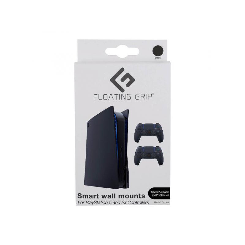 Floating Grip Playstation 5 Wall Mounts by Floating Grip - Black Bundle - 368018 - PlayStation 5