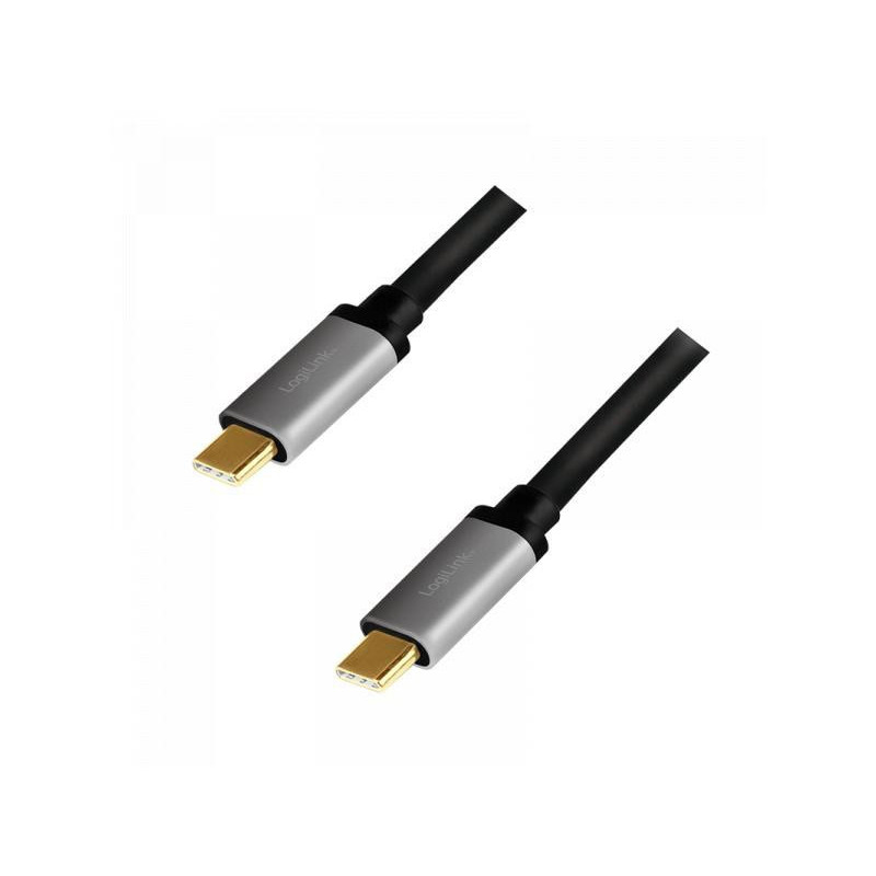 LogiLink USB 3.2 Cable CUA0106 C/M to C/M. PD3 1.5m (Black/Grey) LogiLink USB 3.2 Cable CUA0106 C/M to C/M. PD3 1.5m (Black/Grey)