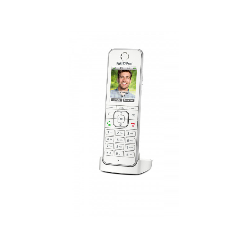 AVM FRITZ!Fon C6 - Téléphone DECT - Haut-parleur - 300 entrées - Identification de l\'appelant - Blan