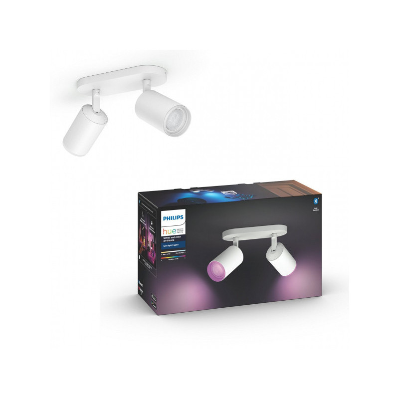 Philips Hue - Ampoules connectées Fugato à 2 Spots - Blanc et Ambiance Couleur - 915005761301