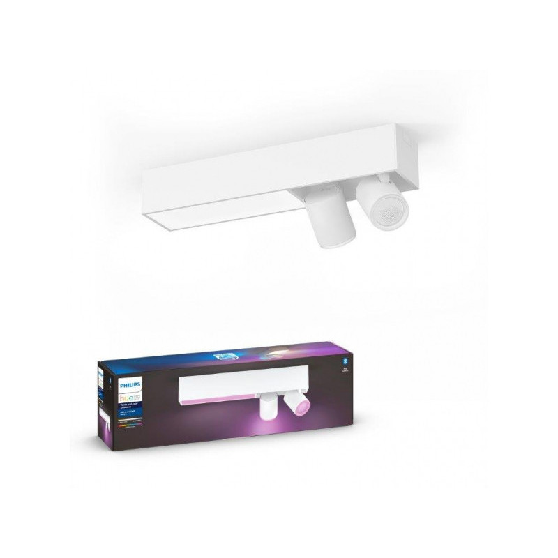 Philips Hue - Plafonnier Centris à 2 Spots Blanc & Ambiance Coloré - 915005928301