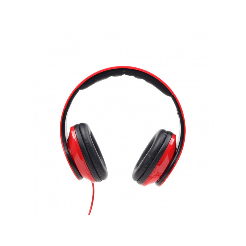 GMB Audio Écouteurs Arceau Appels et musique Rouge 1.5m Avec fil MHS-DTW-R