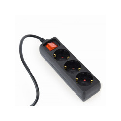 EnerGenie Multiprise onduleur 16A - 3 prises 2P+T avec interrupteur - C14 - câble 0.60 m - Noir EG-P