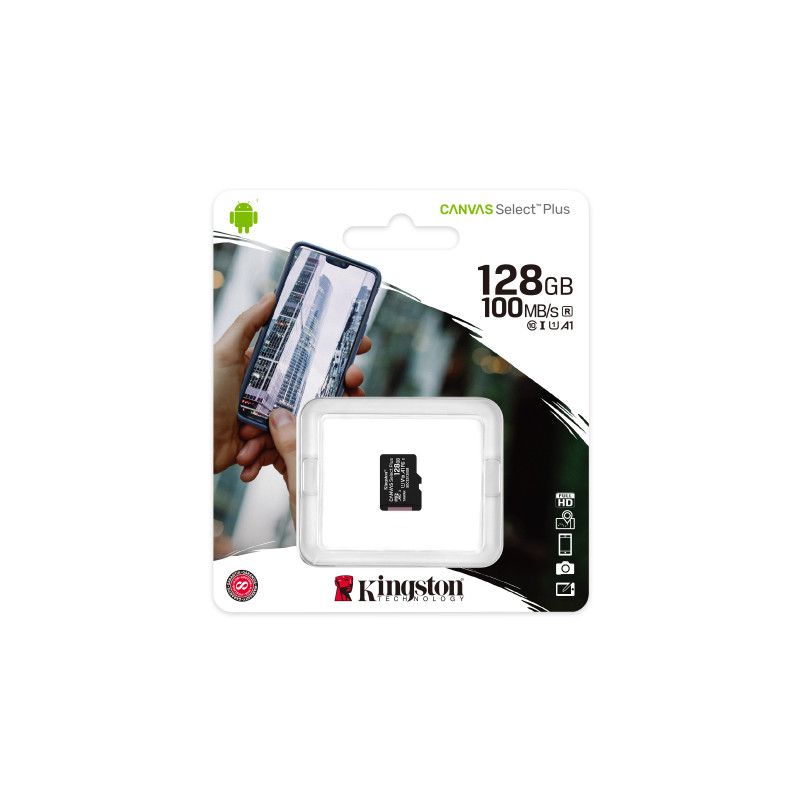 Kingston MicroSD 128GB Kingston SDXC Canvas+ (Class10) o.Ad SDCS2/128GBSP Kingston MicroSD 128GB Kingston SDXC Canvas+ (Class10) o.Ad SDCS2/128GBSP