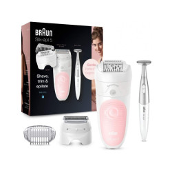 BRAUN Épilateur Silk-épil 5-820 et  4 accessoires dont le bikini styler.