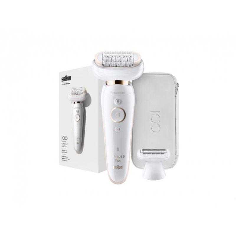 BRAUN Épilateur Wet & Dry Silk-épil 9 Flex  4 accessoires. dont une tête de rasoir.