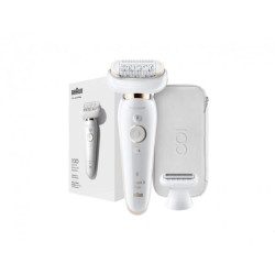 BRAUN Épilateur Wet & Dry Silk-épil 9 Flex  4 accessoires. dont une tête de rasoir.