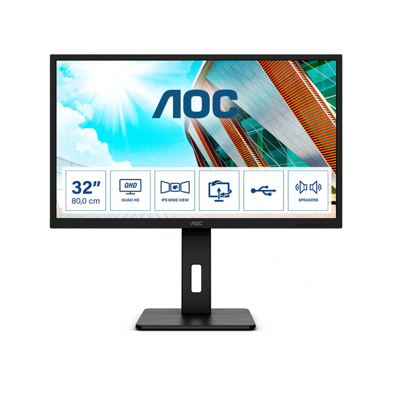AOC LED-Display Q32P2 - 80 cm (31.5) - 2560 x 1440 QHD - Q32P2 AOC LED-Display Q32P2 - 80 cm (31.5) - 2560 x 1440 QHD - Q32P2