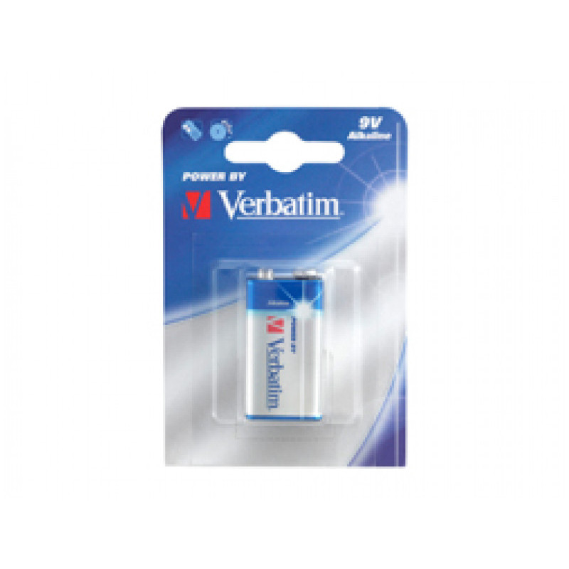 Verbatim Battery Alkaline. E-Block. 6LR61. 9V - Premium. Blister (1-Pack) Verbatim Battery Alkaline. E-Block. 6LR61. 9V - Premium. Blister (1-Pack)