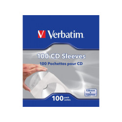Verbatim Softpack Sleeve for 1 Disc. Retail (100-Pack) - 49976