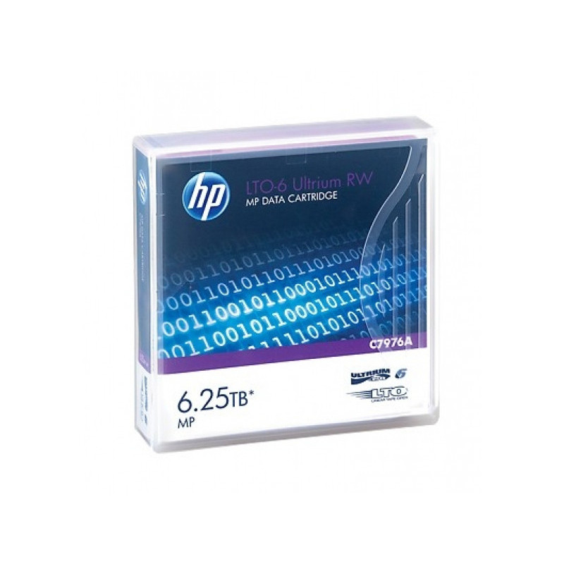 HP LTO Ultrium-6 Cartridge 2.5TB/6.25TB - C7976A HP LTO Ultrium-6 Cartridge 2.5TB/6.25TB - C7976A