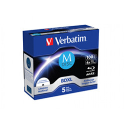 Verbatim M-DISC BD-R XL 100GB/1-4x Jewelcase (5 Disc) - Archivmedium