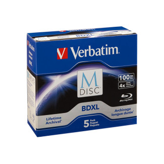 Verbatim M-DISC BD-R XL 100GB/1-4x Jewelcase (5 Disc) - Archivmedium