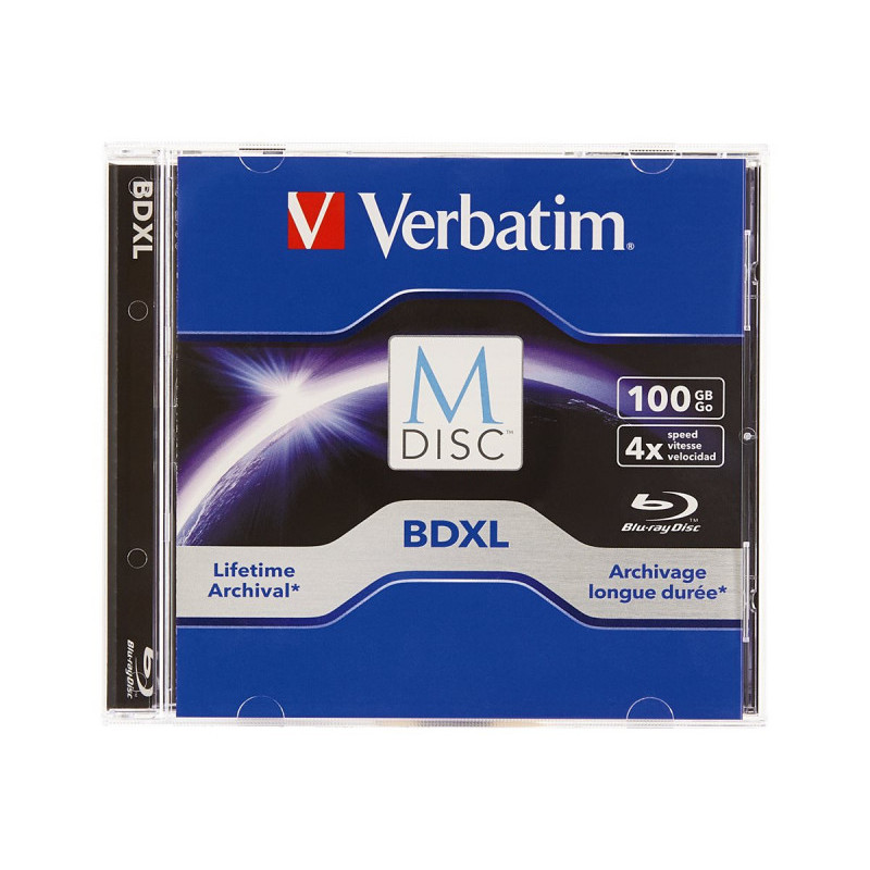 Verbatim M-DISC BD-R XL 100GB/1-4x Jewelcase (1 Disc) - Archivmedium Verbatim M-DISC BD-R XL 100GB/1-4x Jewelcase (1 Disc) - Archivmedium