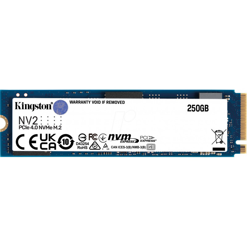 Kingston SSD M.2 250 GB NV2 2280 PCIe 4.0 NVMe SNV2S/250G
