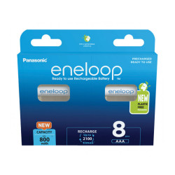Panasonic Akku. Micro. AAA. HR03. 1.2 V/800 mAh - eneloop. Blister (paquet de 8)