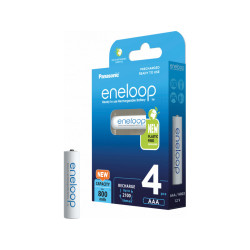 Panasonic Akku NiMH. Micro. AAA. HR03. 1.2V/800mAh Eneloop Blister (Pack de 4)