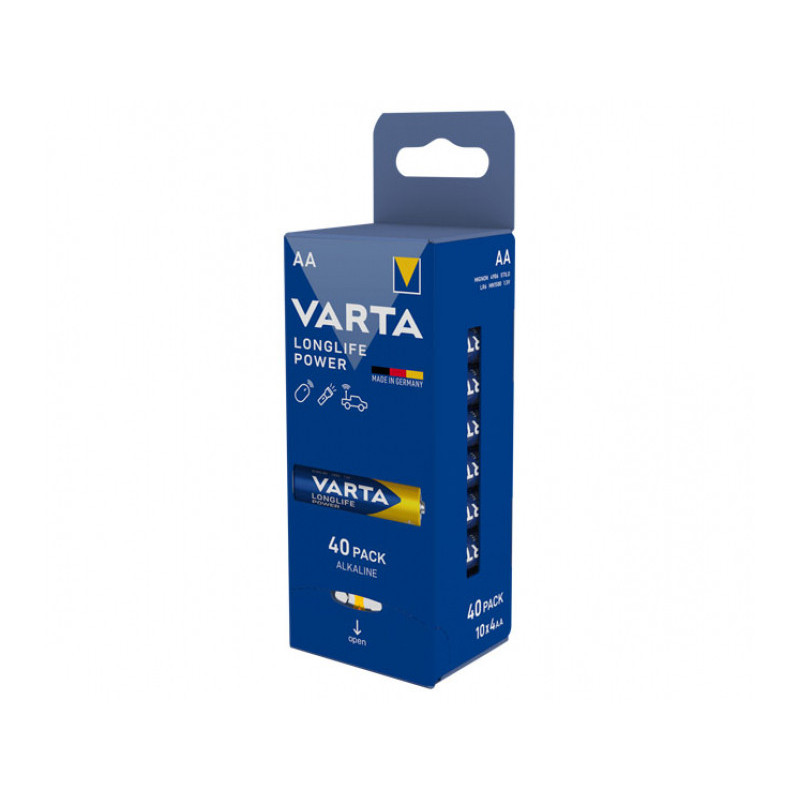 Varta Pack de 40 piles Alkaline. Mignon. AA. LR06. 1.5V Longlife Power