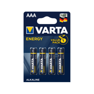 Varta Pack de 4 piles Alkaline. Micro. AAA. LR03. 1.5V - Energy. Blister