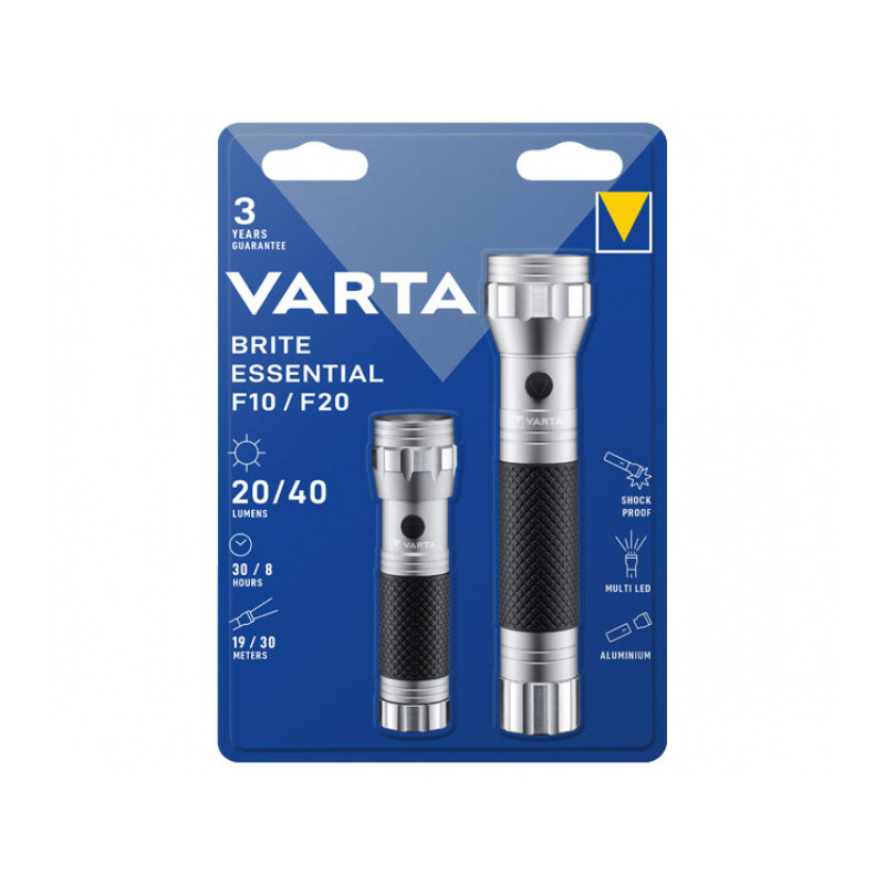 Varta LED Taschenlampe Brite Essential Twinpack - 15608 + 15618 Varta LED Taschenlampe Brite Essential Twinpack - 15608 + 15618
