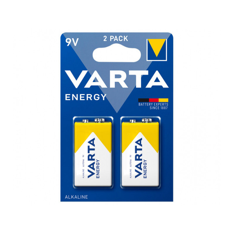 Varta Battery Alkaline. E-Block. 6LR61. 9V - Energy. Blister (2-Pack) Varta Battery Alkaline. E-Block. 6LR61. 9V - Energy. Blister (2-Pack)