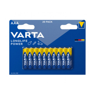 Varta Pack de 20 piles Alkaline. Micro. AAA. LR03. 1.5V Longlife Power
