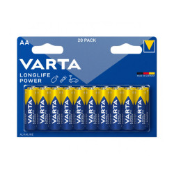 Varta Pack de 20 Alkaline. Mignon. AA. LR06. 1.5V Longlife Power
