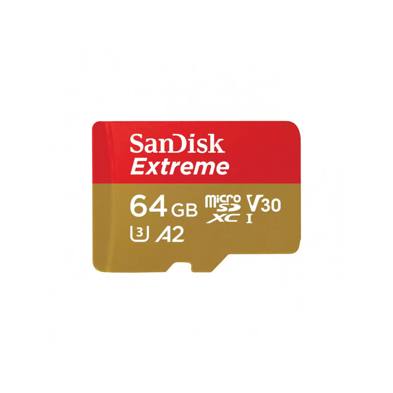 SanDisk MicroSDXC Extreme 64GB - SDSQXAH-064G-GN6MA SanDisk MicroSDXC Extreme 64GB - SDSQXAH-064G-GN6MA