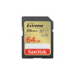 SanDisk Carte SDXC Extreme 64Go - SDSDXV2-064G-GNCIN