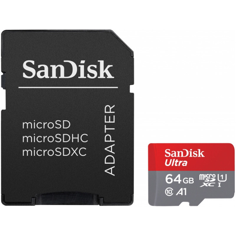 SanDisk MicroSDXC Ultra 64GB - SDSQUAB-064G-GN6MA