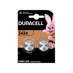 Duracell Battery Lithium. Button Cell. CR2450. 3V Blister (2-Pack)