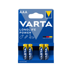 Varta Pack de 4 piles Alkaline. Micro. AAA. LR03. 1.5V - Longlife Power
