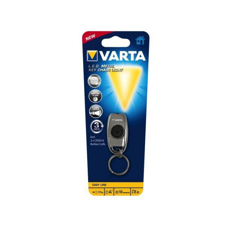 Varta LED Taschenlampe Metal Key Chain Light inkl. 2x Knopfzelle CR2016 Varta LED Taschenlampe Metal Key Chain Light inkl. 2x Knopfzelle CR2016