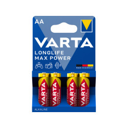 Varta Paquet de 4 piles Alkaline. Mignon. AA. LR06. 1.5V Longlife Max Power