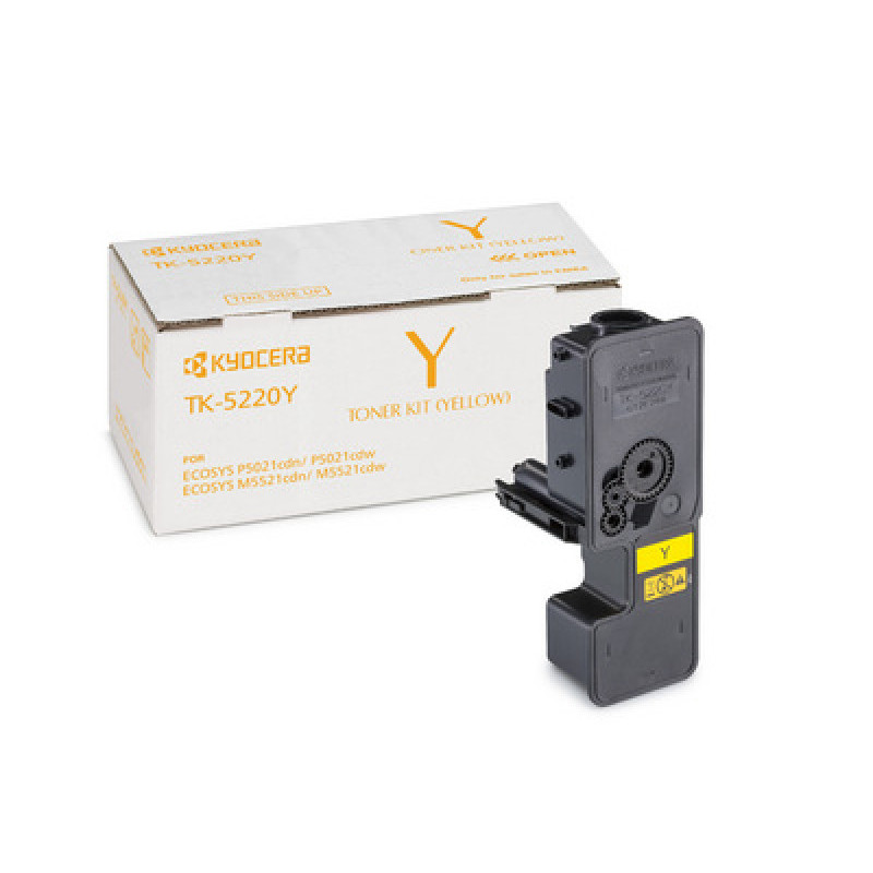 Kyocera Lasertoner TK-5220Y Yellow - 1.200 Seiten 1T02R9ANL1 Kyocera Lasertoner TK-5220Y Yellow - 1.200 Seiten 1T02R9ANL1