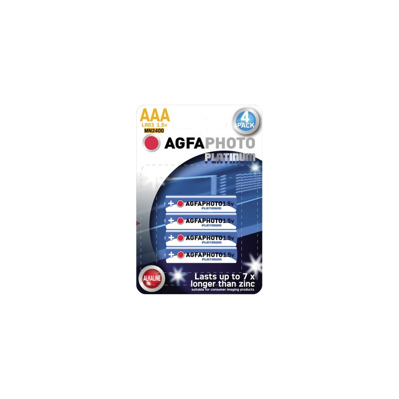 AGFAPHOTO Battery Platinum Alkaline AAA LR03 1.5V MN2400 (110-802572)