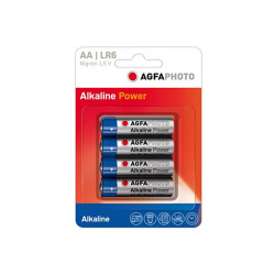 AGFAPHOTO Paquet de 4 piles Power Alkaline Mignon AA