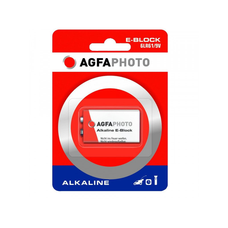 AGFAPHOTO Battery Alkaline Ultra 6LR61 MN1604 9V (110-802596) AGFAPHOTO Battery Alkaline Ultra 6LR61 MN1604 9V (110-802596)