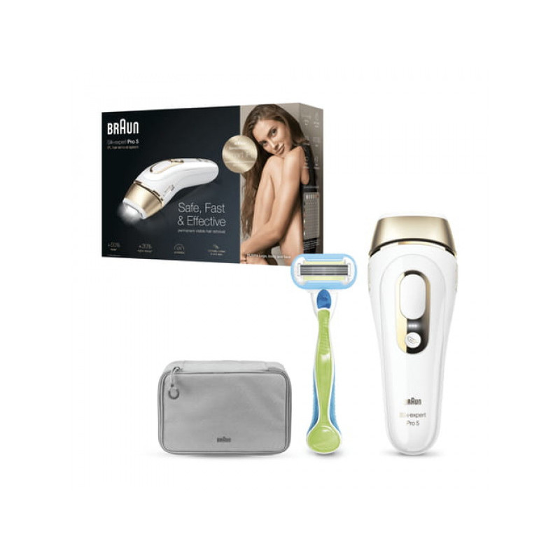 Braun Épilateur à  lumière pulsée intense  IPL Silk-Expert Pro 5 IPL5014 + 2 accessoires rasoir Ven