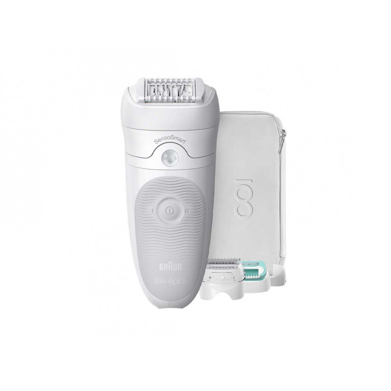 BRAUN Épilateur Wet & Dry Silk-épil 5 et 5 accessoires. dont une tête de rasoir.