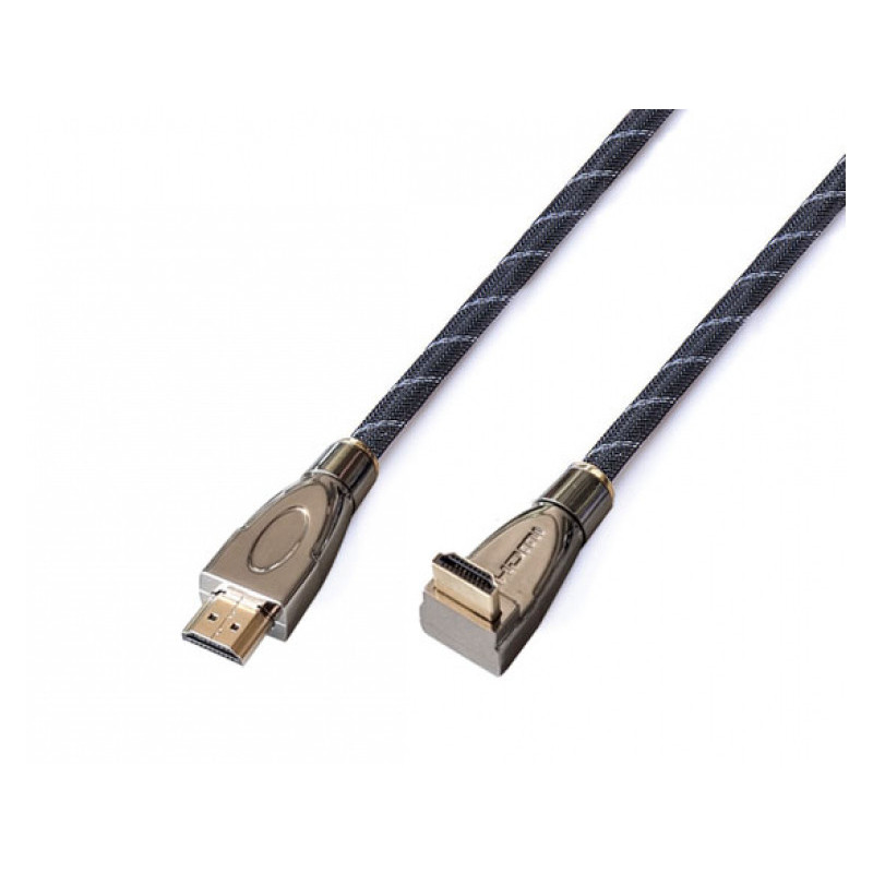 Reekin HDMI Câble - 1.0 Mètre - FULL HD Metal Plug 90° (Hi-Speed w. Ether.) Reekin HDMI Câble - 1.0 Mètre - FULL HD Metal Plug 90° (Hi-Speed w. Ether.)
